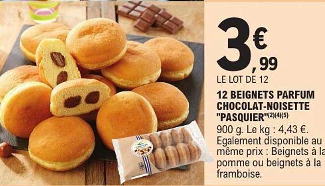 12 BEIGNETS PARFUM CHOCOLAT-NOIXETTE "PASQUIER"