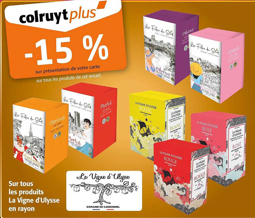 -15 % sur tous les produits La Vigne d'Ulysse