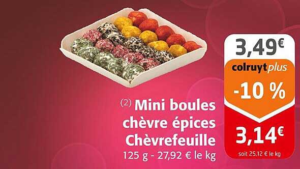 (2) Mini boules chèvre épices Chèvrefeuille