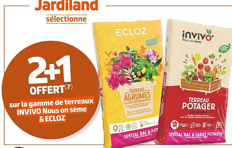 2+1 OFFERT sur la gamme de terreaux INVIVO Nous en seme & ECLOZ