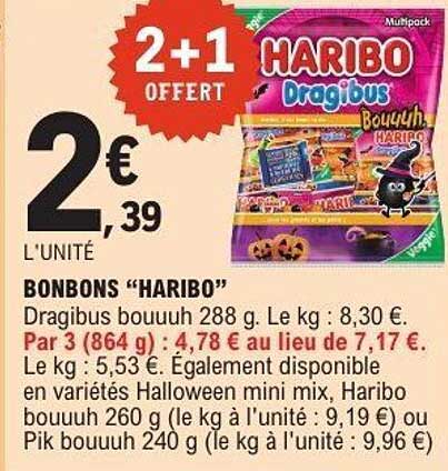 2+1 OFFERTE SUR LES BONBONS HARIBO