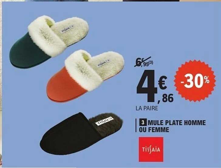 3 MULE PLATE HOMME OU FEMME
