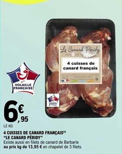 4 CUISSES DE CANARD FRANÇAIS "LE CANARD PÉRIDY"