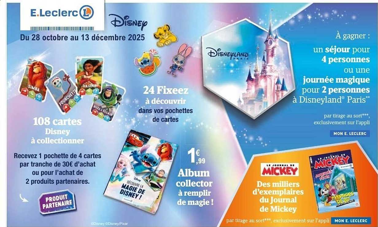 À gagner : un séjour pour 4 personnes ou une journée magique pour 2 personnes à Disneyland Paris