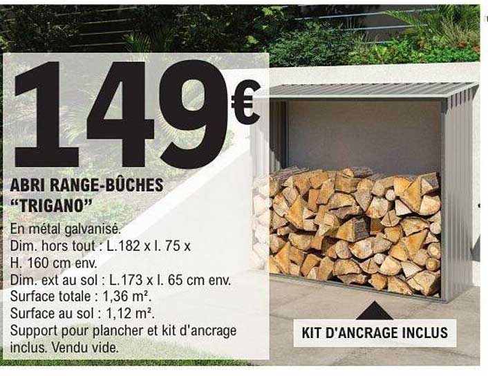 ABRI RANGE-BÛCHES "TRIGANO"