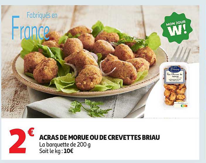 ACRAS DE MORUE OU DE CREVETTES BRIAU