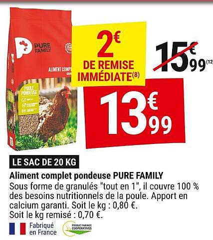 Aliment complet pondeuse PURE FAMILY