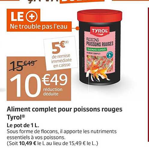 Aliment complet pour poissons rouges Tyrol®