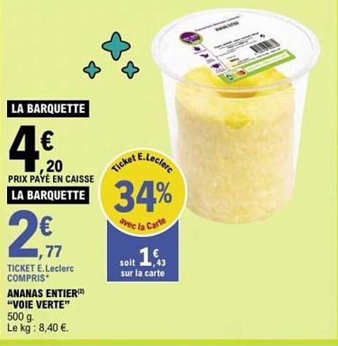 ANANAS ENTIÈR(2) "VOIE VERTE" 500 g