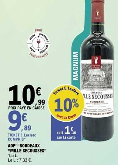 AOP BORDEAUX "MILLE SECOSSES" 1,5 L