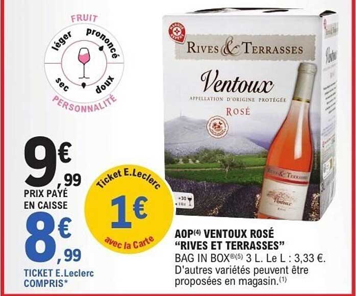 AOP VENTOUX ROSÉ "RIVES ET TERRASSES"