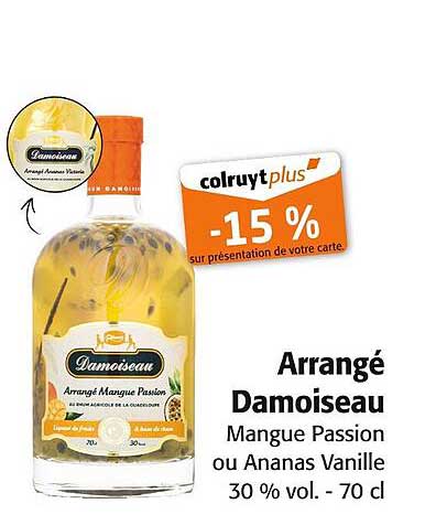 Arrangé Damoiseau Mangue Passion ou Ananas Vanille -15 %