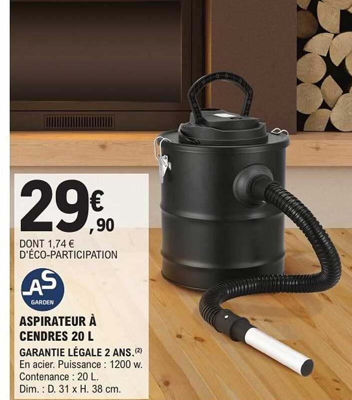 ASPIRATEUR À CENDRES 20 L
