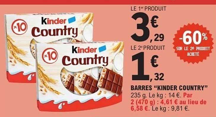 Barres "Kinder Country"