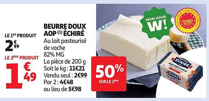 BEURRE DOUX AOP ÉCHIRÉ