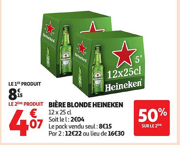 BIÈRE BLONDE HEINEKEN