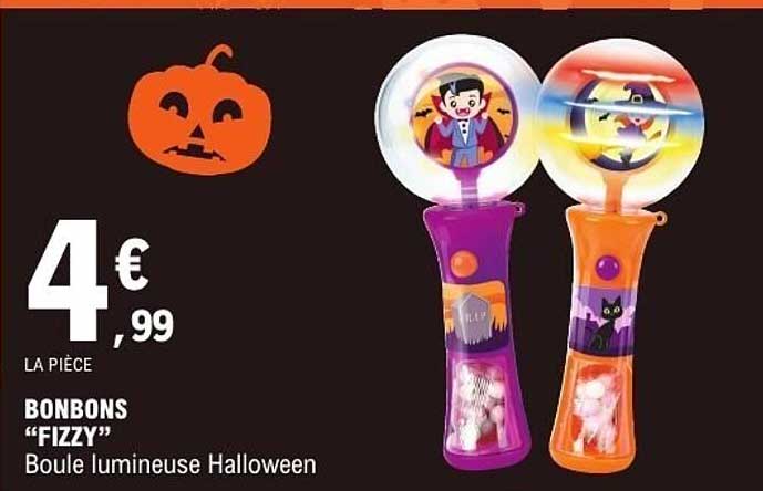 BONBONS "FIZZY" Boule lumineuse Halloween