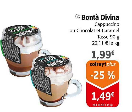 Bontà Divina Cappuccino ou Chocolat et Caramel