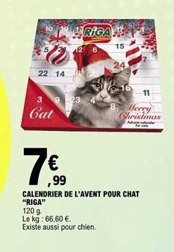 CALENDRIER DE L’AVENT POUR CHAT “RIGA”