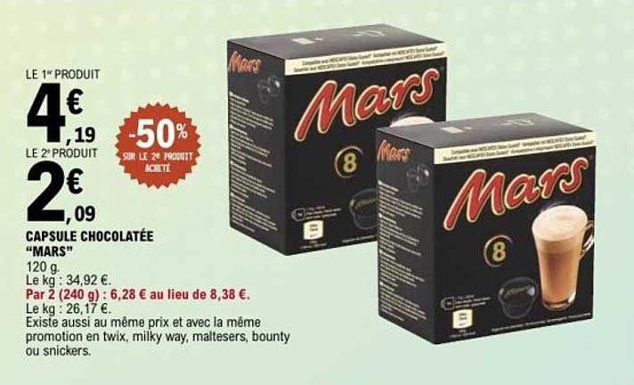 CAPSULE CHOCOLATÉE “MARS”