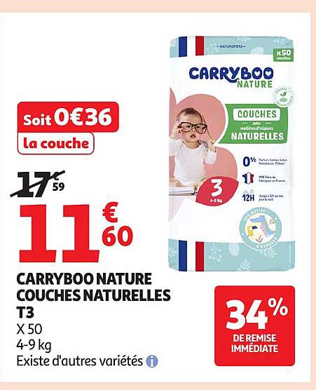 CARRYBOO NATURE COUCHES NATURELLES T3