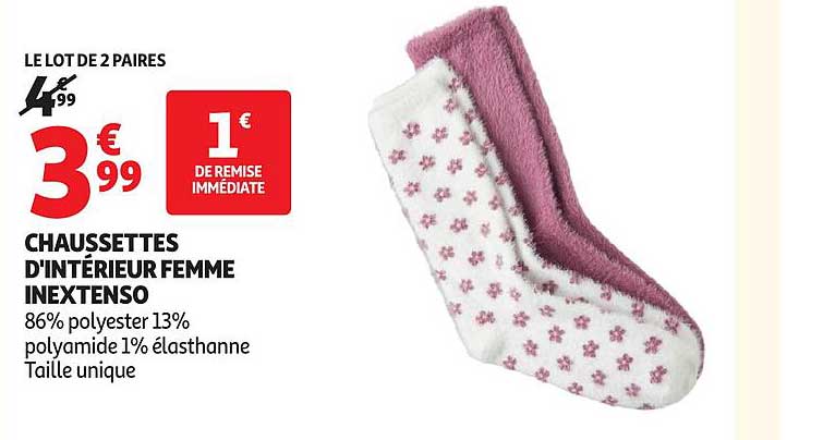 CHAUSSETTES D'INTÉRIEUR FEMME INEXTENSO