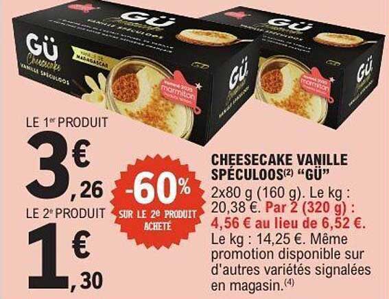 CHEESECAKE VANILLE SPÉCULOS "GÜ"