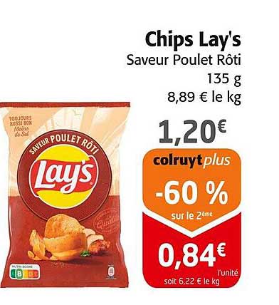 Chips Lay's Saveur Poulet Rôti