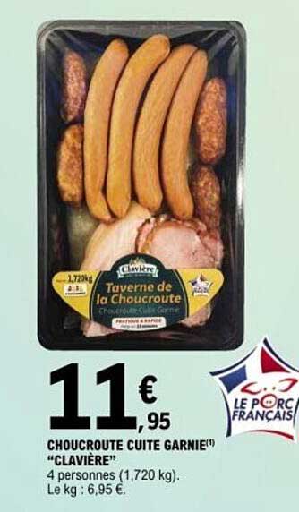 Choucroute cuite garnie "Clavière"