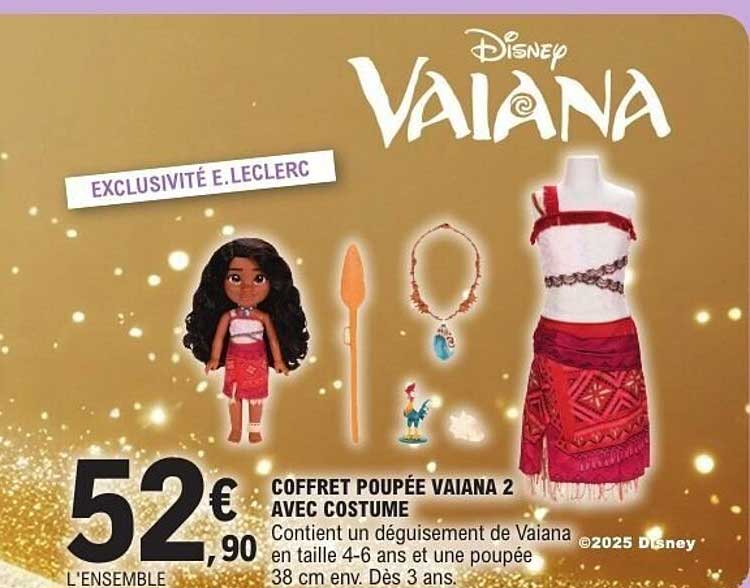 COFFRET POUPEÉ VAÏANA 2 AVEC COSTUME