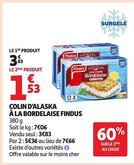 COLIN D'ALASKA À LA BORDELAISE FINDUS