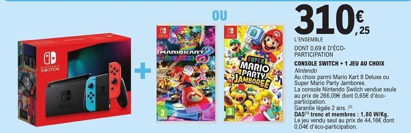 CONSOLE SWITCH + 1 JEU AU CHOIX
