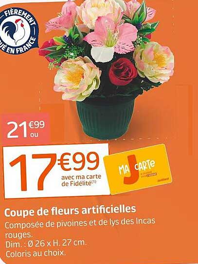 Coupe de fleurs artificielles
