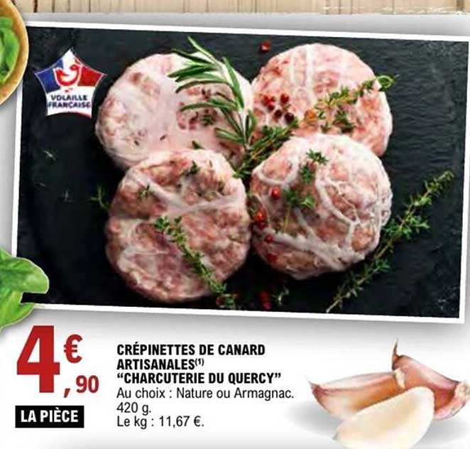 CRÉPINETTES DE CANARD ARTISANALES "CHARCUTERIE DU QUERCY"