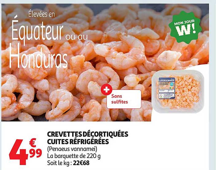 CREVETTES DÉCORTIQUÉES CUITES RÉFRIGÉRÉES