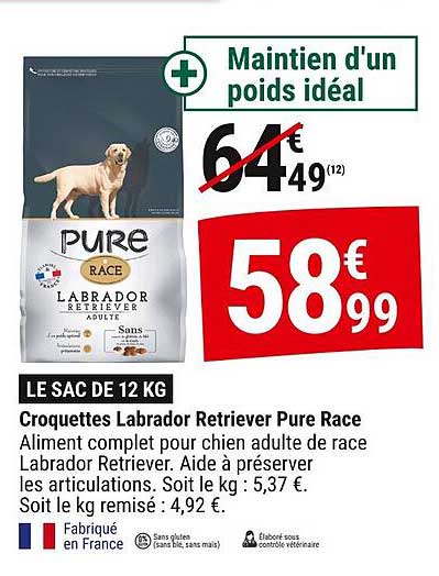 Croquettes Labrador Retriever Pure Race