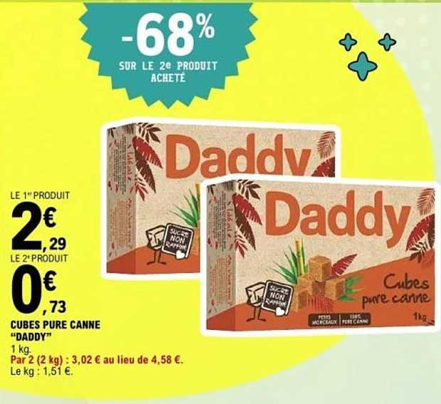 CUBES PURE CANNE “DADDY” 1 kg