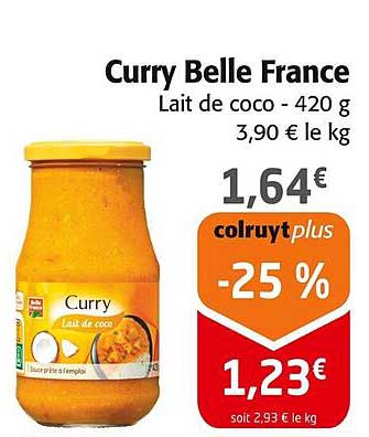 Curry Belle France Lait de coco - 420 g