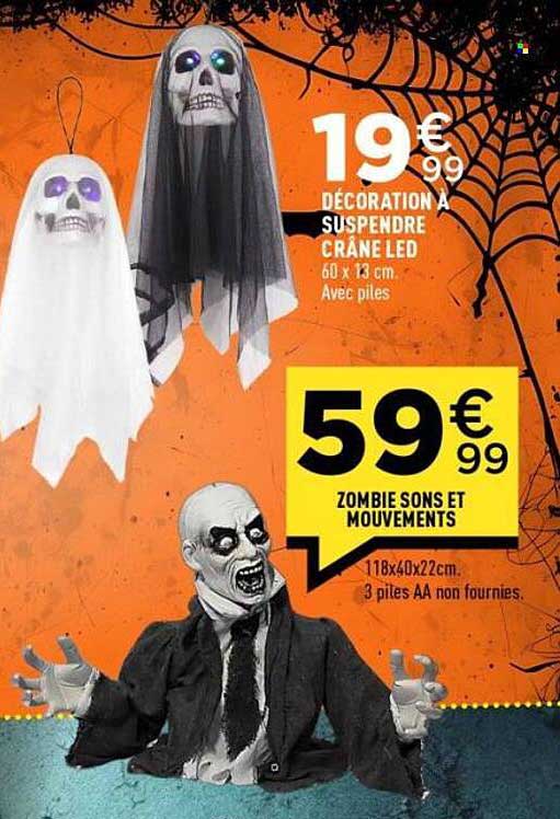 Décoration à suspendre crâne LED