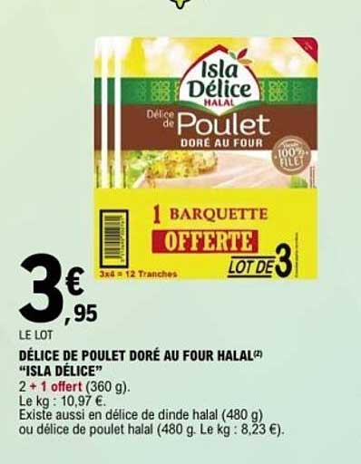 DÉLICES DE POULET DORÉ AU FOUR HALAL