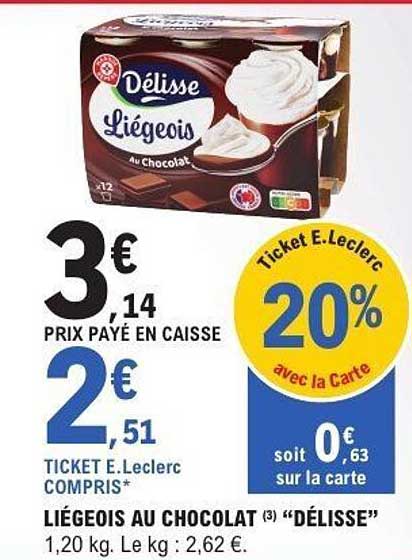 Délisse Liégeois au chocolat
