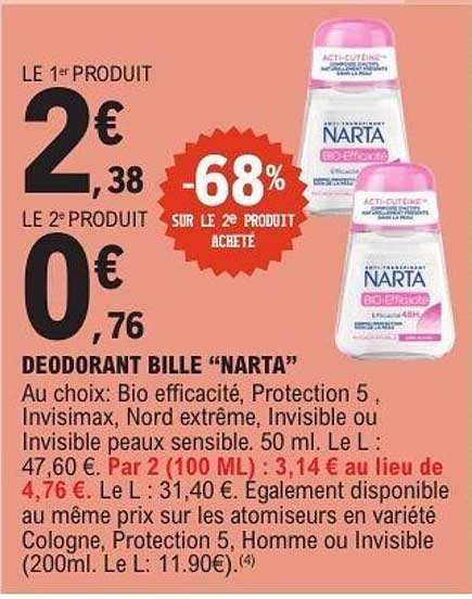 DEODORANT BILLE "NARTA"