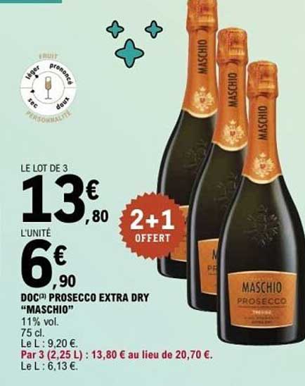 DOC Prosecco Extra Dry “Maschio”
