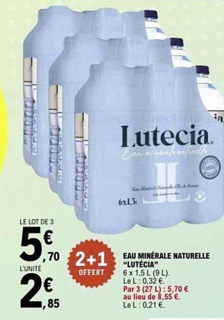 EAU MINÉRALE NATURELLE "LUTÉCIA"