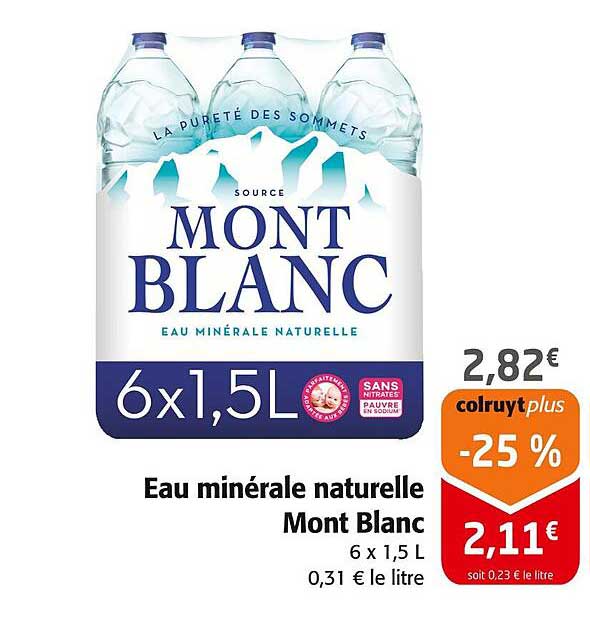 Eau minérale naturelle Mont Blanc
