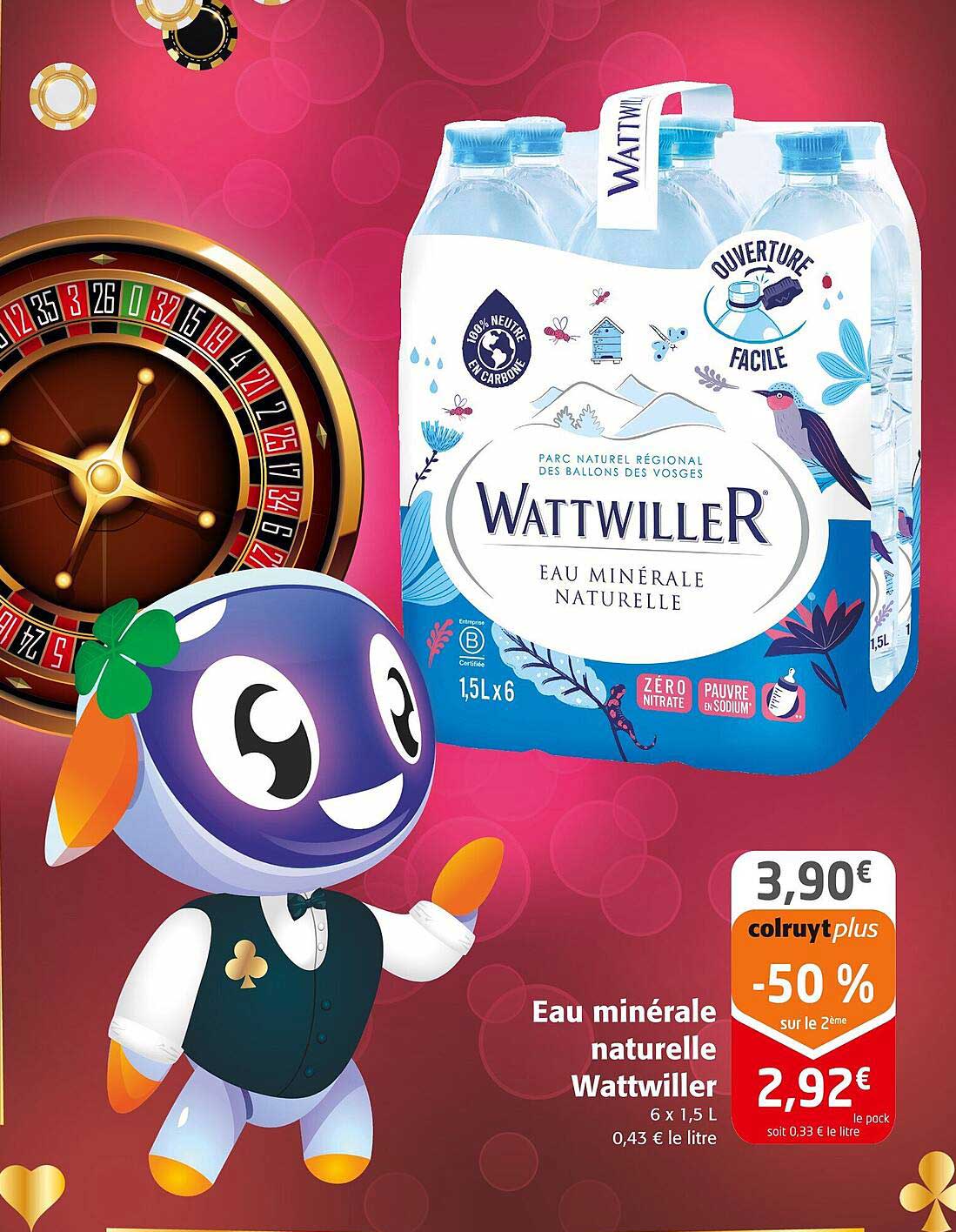 Eau minérale naturelle Wattwiller 6 x 1,5 L