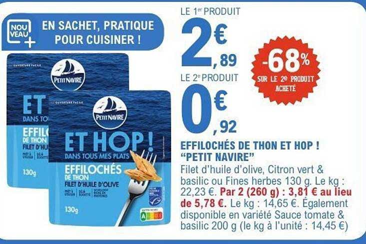 EFFILOCHÉS DE THON ET HOP ! "PETIT NAVAIRE"