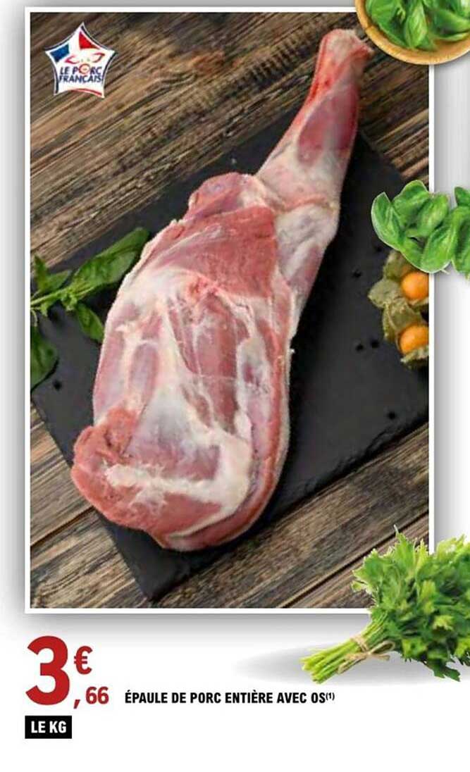 ÉPAULE DE PORC ENTIÈRE AVEC OS