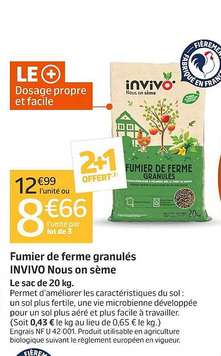 Fumier de ferme granulés INVIVO Nous on sème