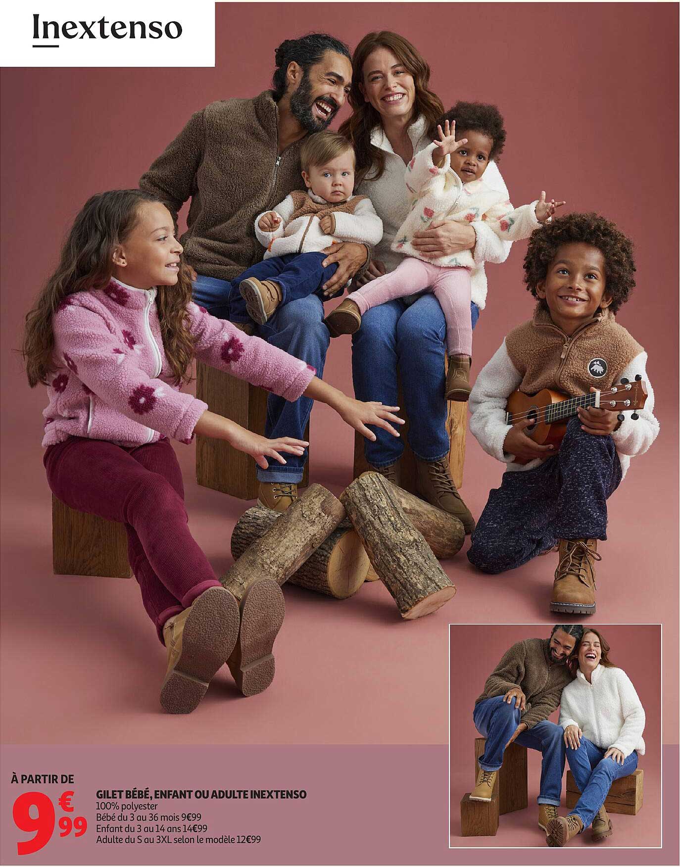 GILET BÉBÉ, ENFANT OU ADULTE INEXTENSO